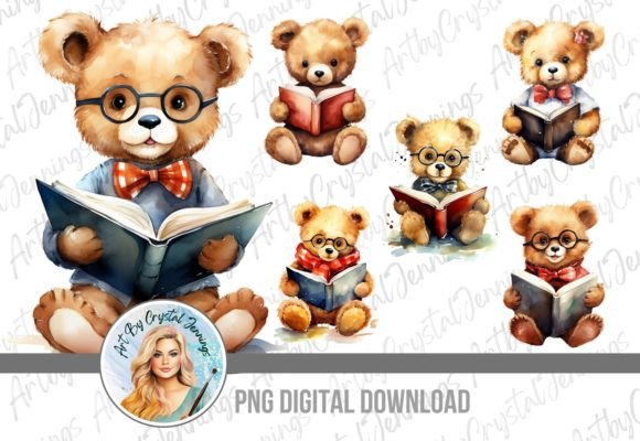 Download Teddy Bear Reading Book Reading PNG - Book reading png Collection