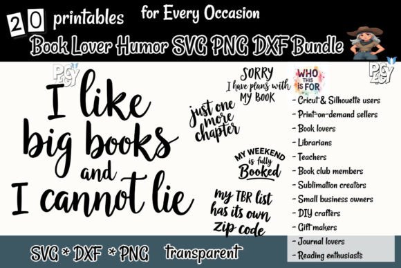 Download Book Lover Humor SVG PNG DXF Bundle - Svg png dxf Collection